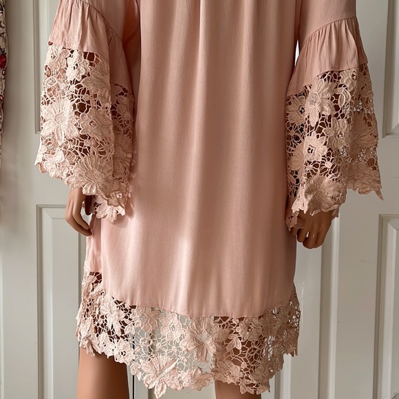 Muche Et Muchette Jolie Lace Accent Cover-up Dress In Blush - Picture 10 of 12